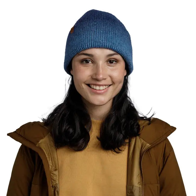 bonnet beanie hat buff laine wool marin denim