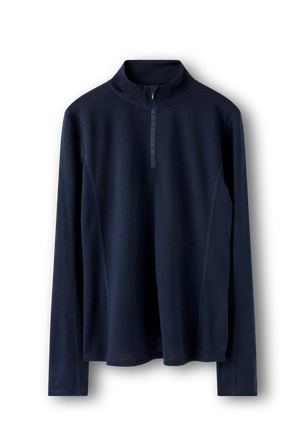 half zip top t-shirt manches longues long sleeves merino laine wool rohnisch golf