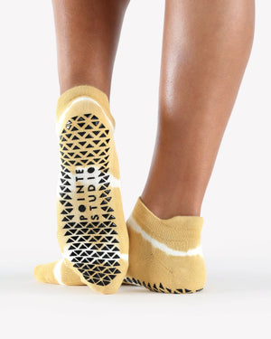 chaussettes antidérapantes grip yoga pilates socks pointe studio