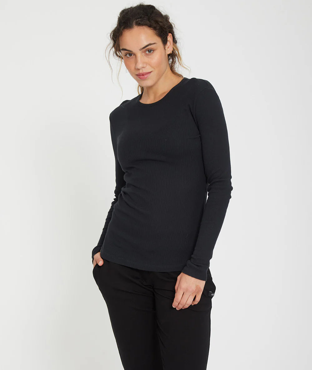 t-shirt mauna yoga searcher noir black coton modal