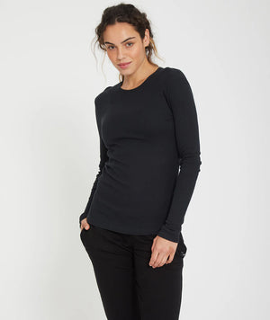t-shirt mauna yoga searcher noir black coton modal