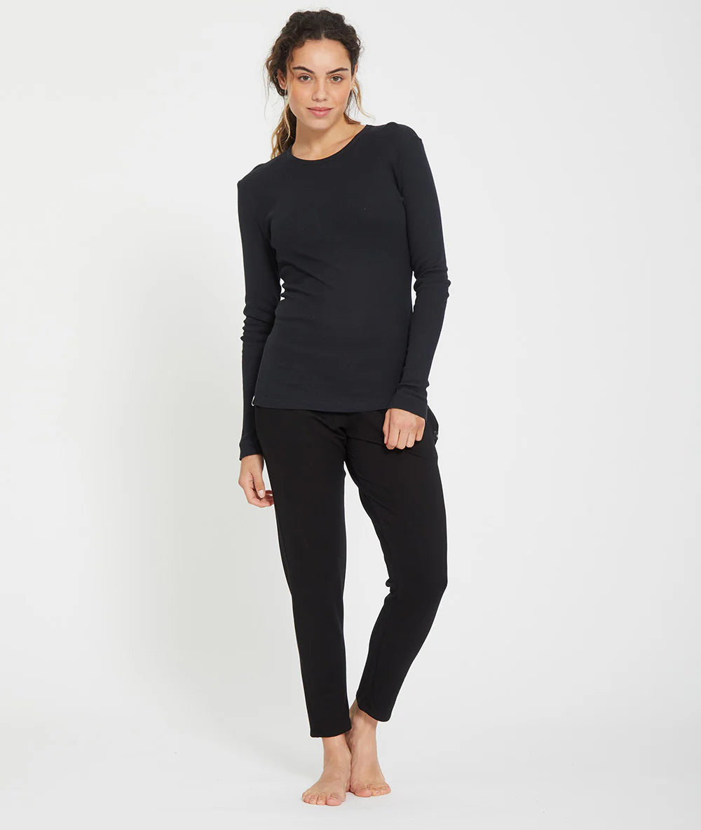 t-shirt mauna yoga searcher noir black coton modal