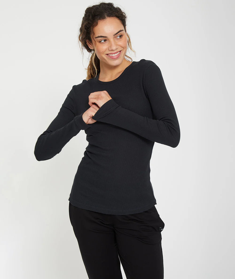 t-shirt mauna yoga searcher noir black coton modal