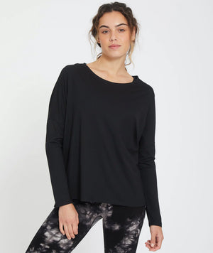 t-shirt daksha yoga searcher coton cotton modal noir