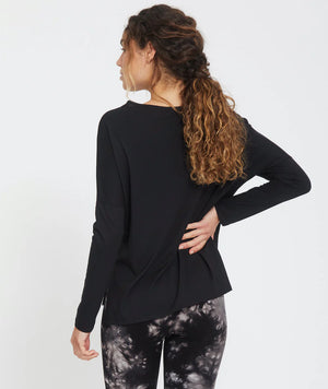 t-shirt daksha yoga searcher coton cotton modal noir