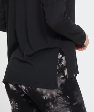 t-shirt daksha yoga searcher coton cotton modal noir