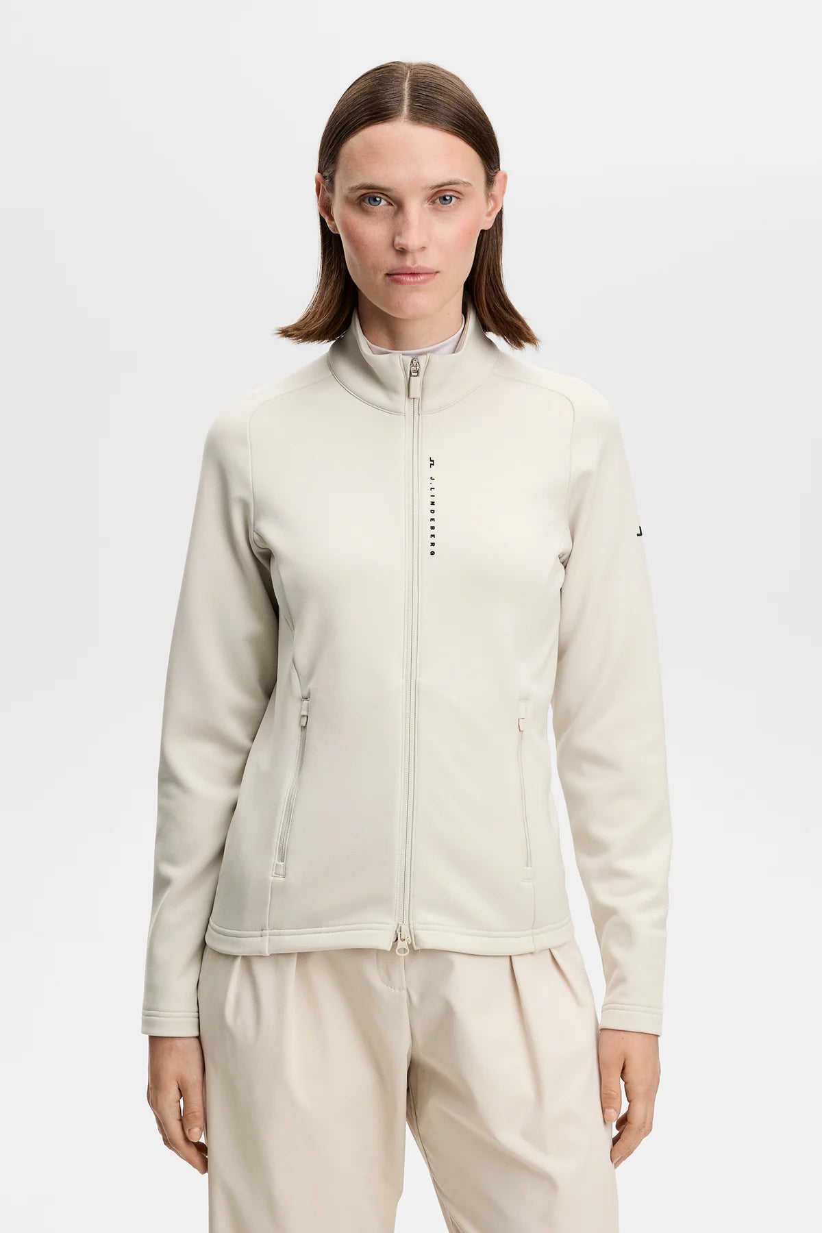lindeberg j.lindeberg golf veste jacket mid layer full zip beige selena