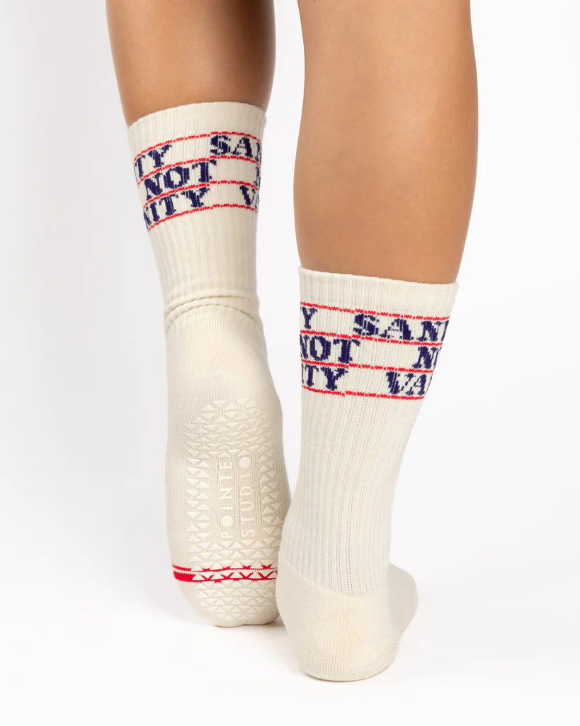 chaussettes antidérapantes pilates yoga grip socks pointe studio sanity not vanity