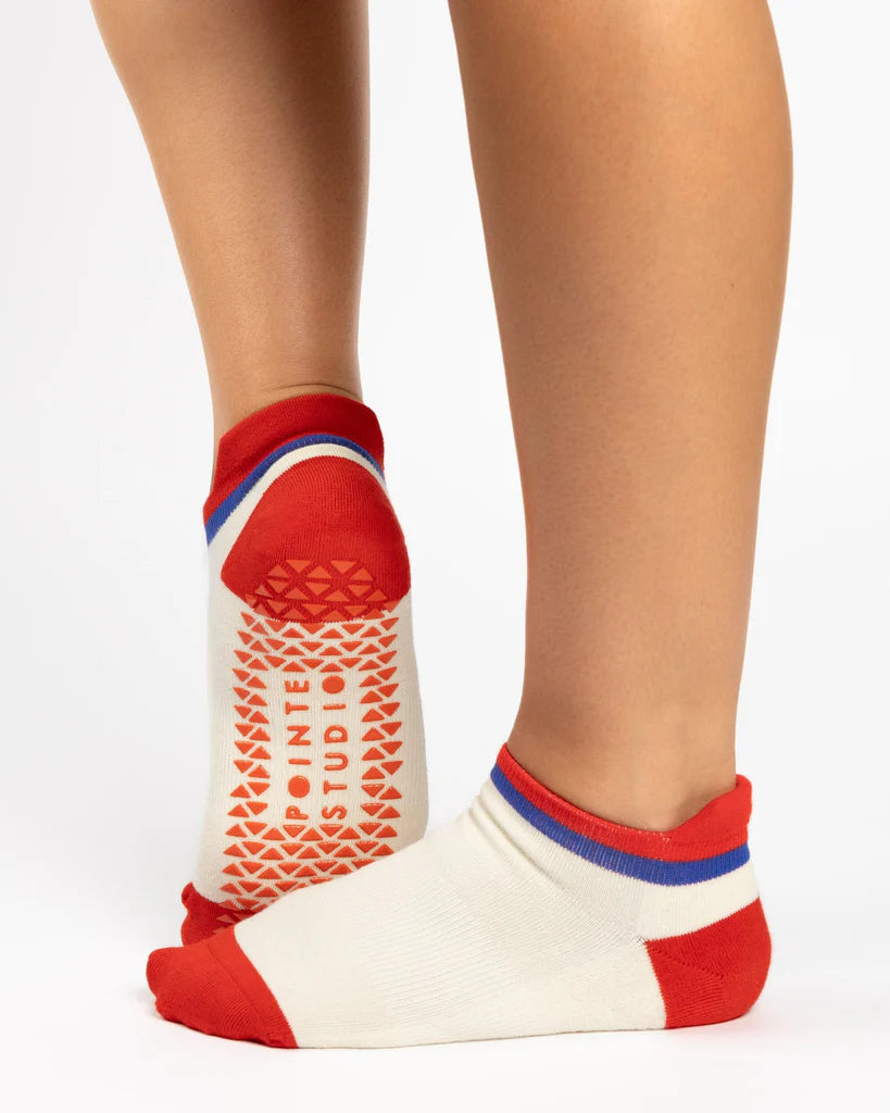 chaussettes antidérapantes pilates yoga grip socks pointe studio lou