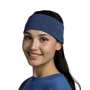 bandeau headband buff laine wool merino merinos solid night blue