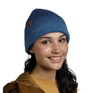 bonnet beanie hat buff laine wool marin denim