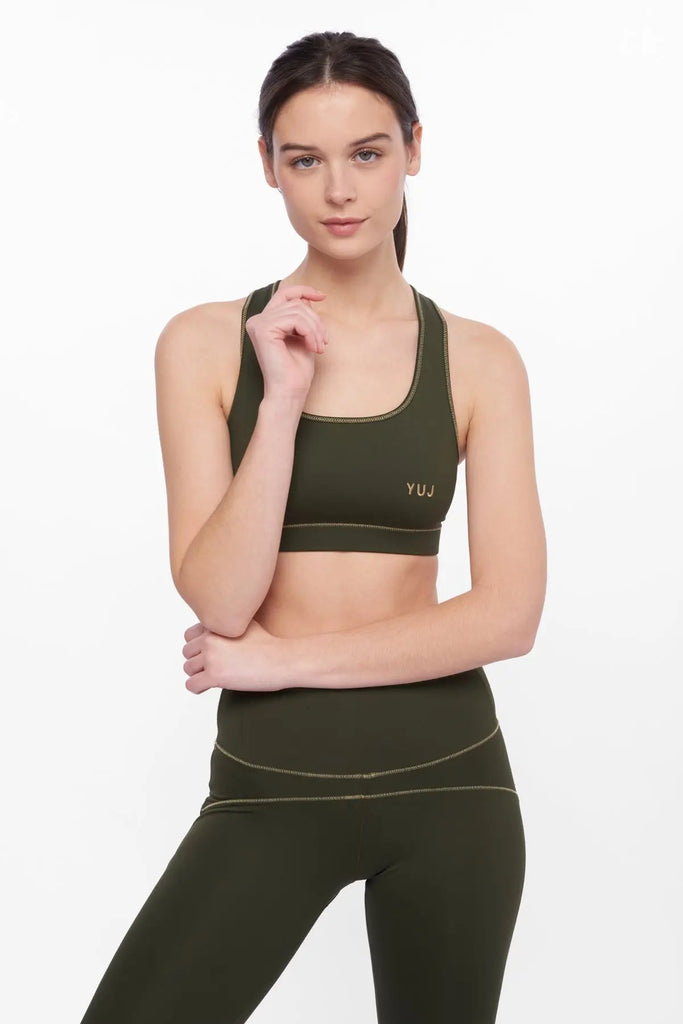 ANAHATA black/gold yoga bra