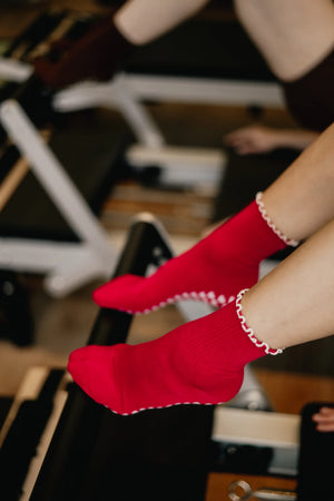 chaussettes antidérapantes yoga pilates grip socks olya