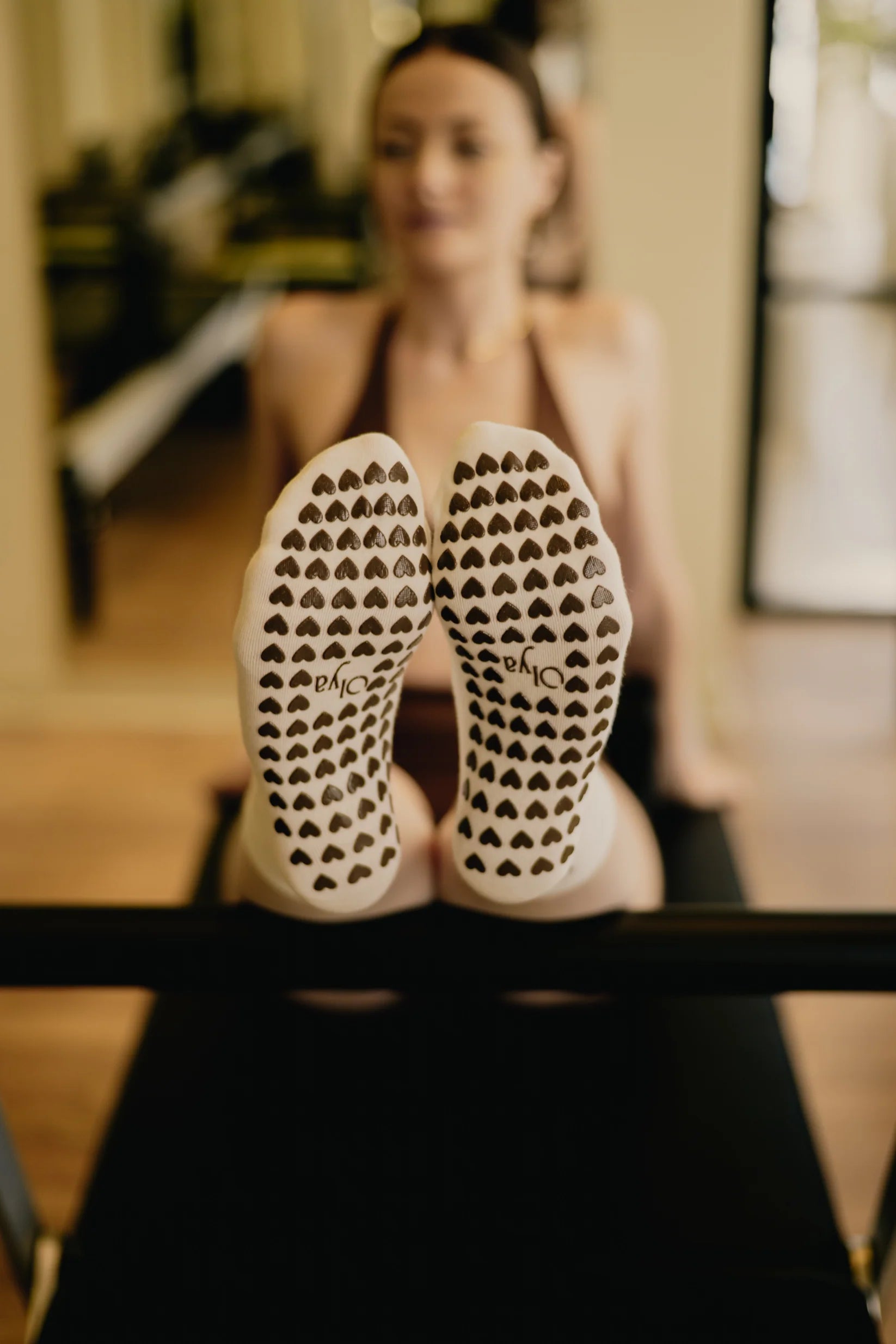 chaussettes antidérapantes olya grip socks pilates yoga olya