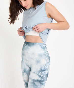 legging bambou bamboo yoga searcher Genji orage bleu blue