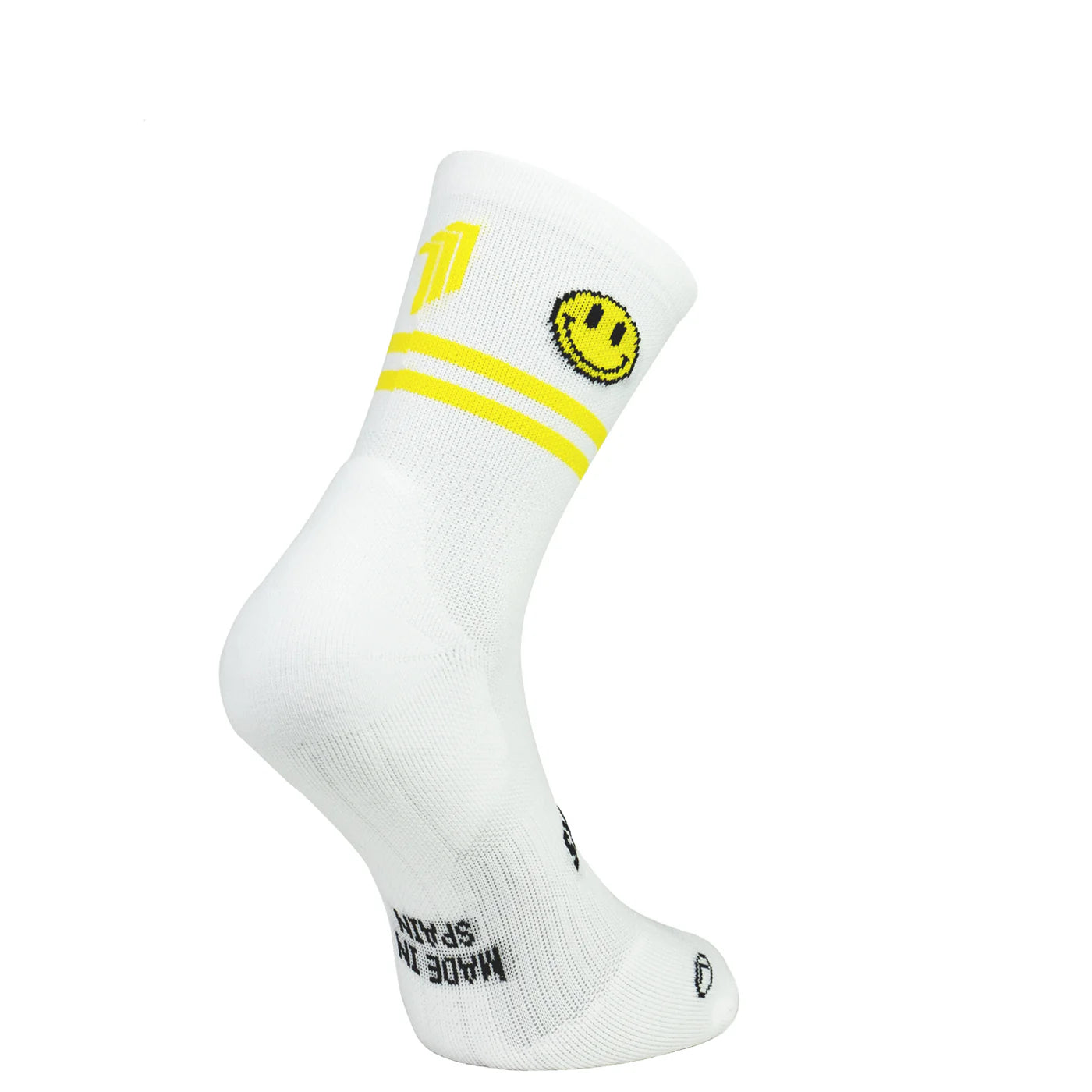 chaussettes running sporcks happy run smiley blanc white