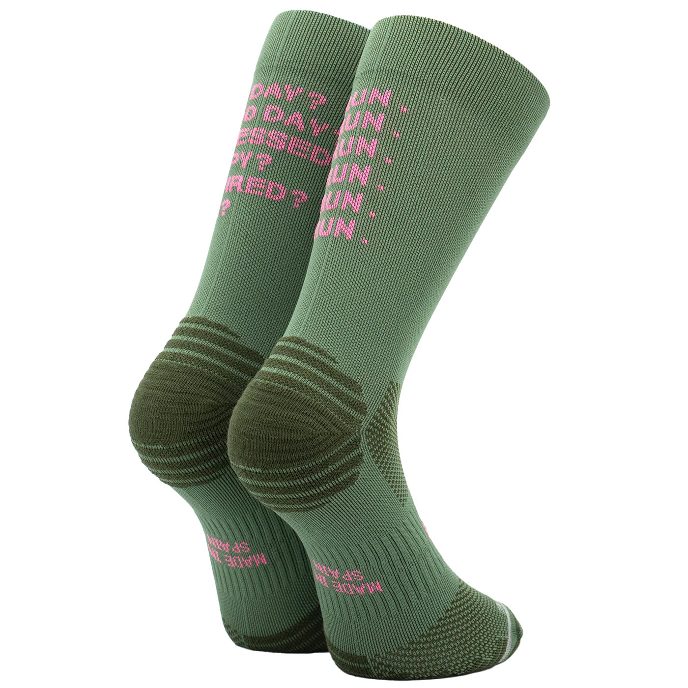 chaussettes socks running run course just Sporcks vert green