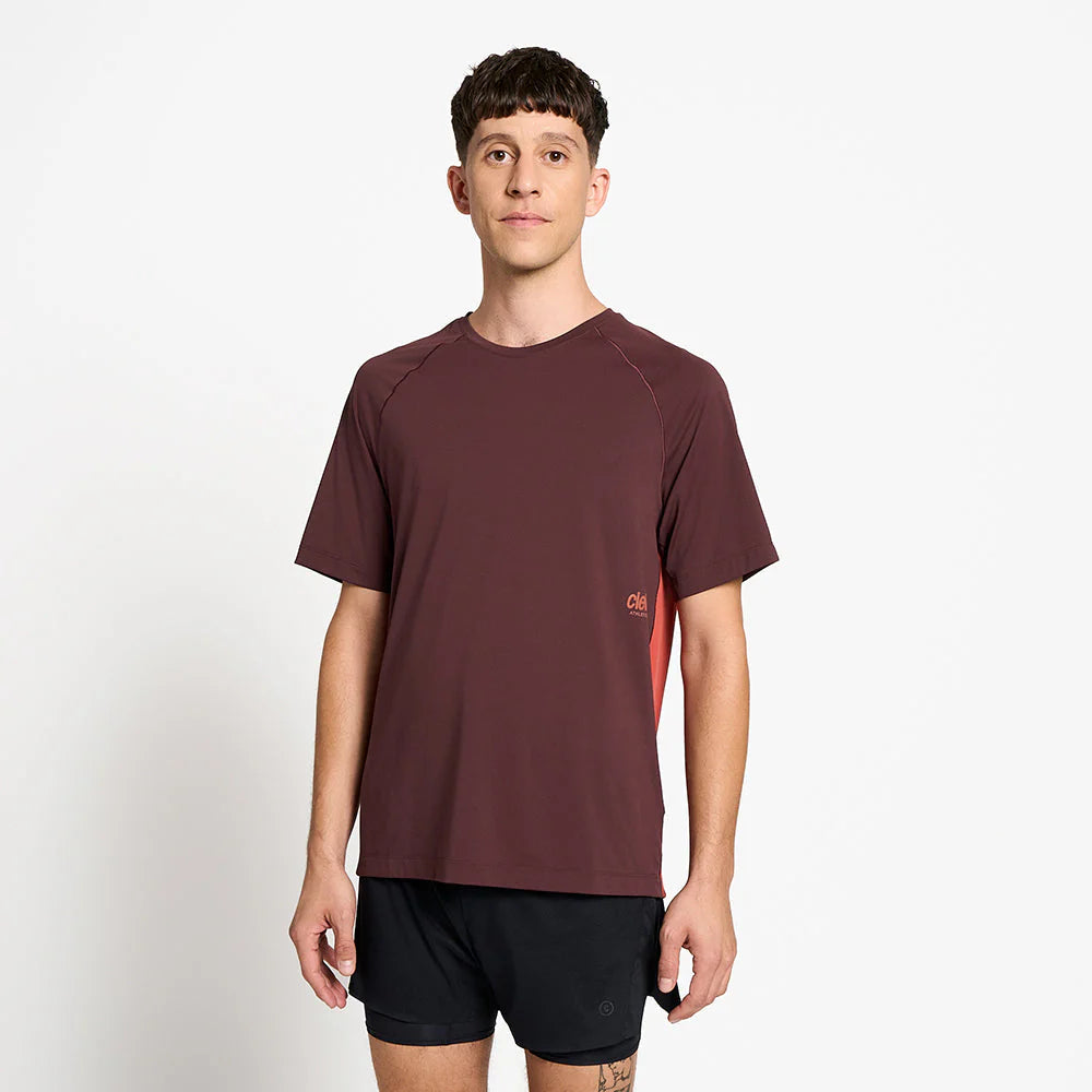 T-SHIRT CIELE M DLYTShirt Dark Wine Red RUNNING COURSE HOMME BORDEAUX