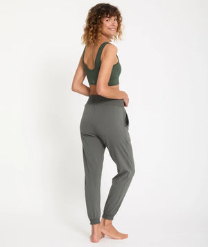 pantalon pant yoga searcher morjim coton cotton thyme vert