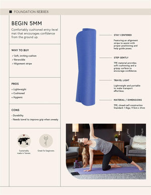 Tapis de Yoga BEGIN bondi blue foncé 5mm
