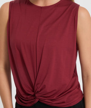 yoga debardeur twisted lyocell yoga searcher rubis