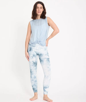 débardeur top twisted yoga searcher bleu ciel