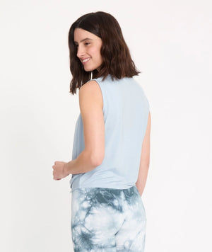 débardeur top twisted yoga searcher bleu ciel