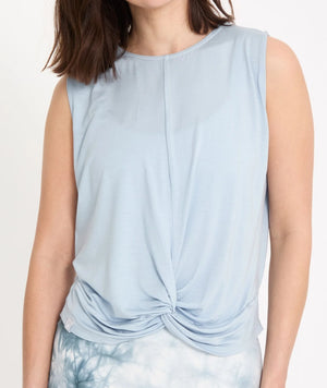 débardeur top twisted yoga searcher bleu ciel