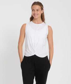 débardeur top twisted yoga searcher blanc