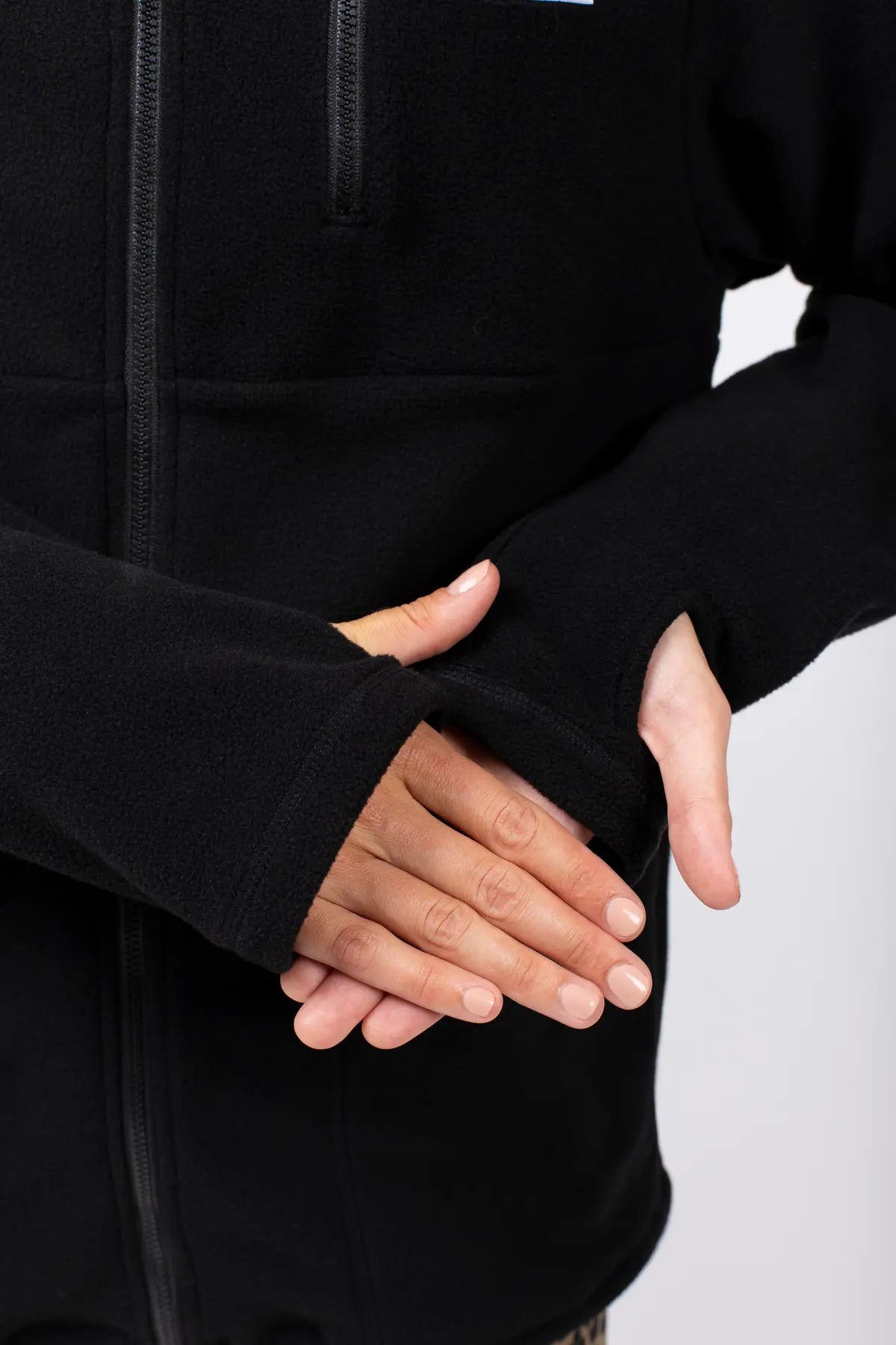 veste tech light zip hood polaire polar black noir Eivy