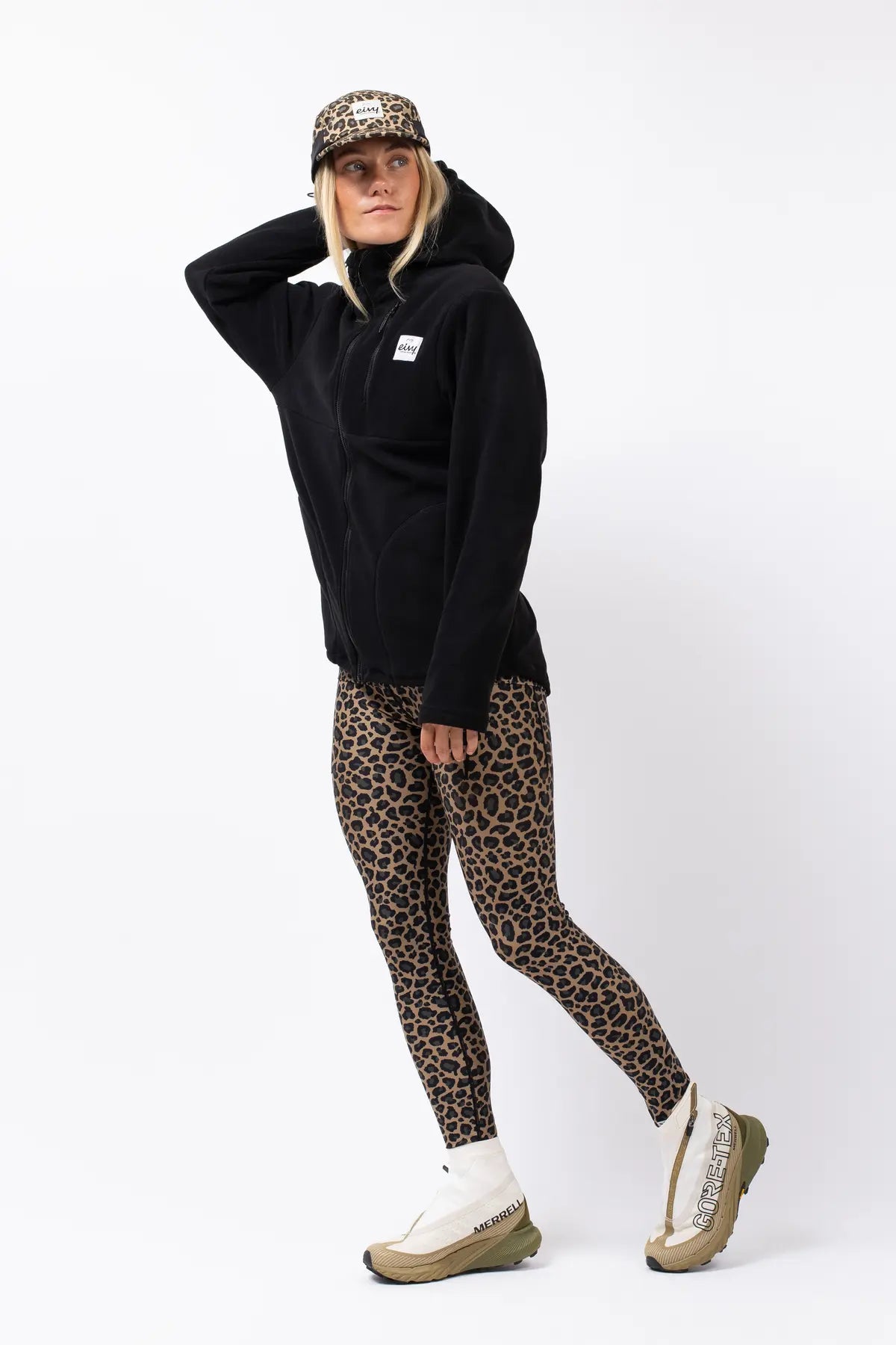 veste tech light zip hood polaire polar black noir Eivy