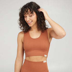 brassiere no publik caramel marron yoga pilates