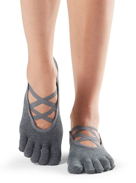 chaussettes de pilates gris charbon
