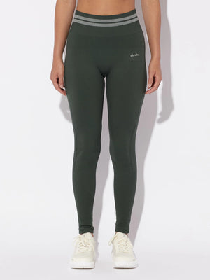 legging circle sportswear seamless keep the flow kaki moss 