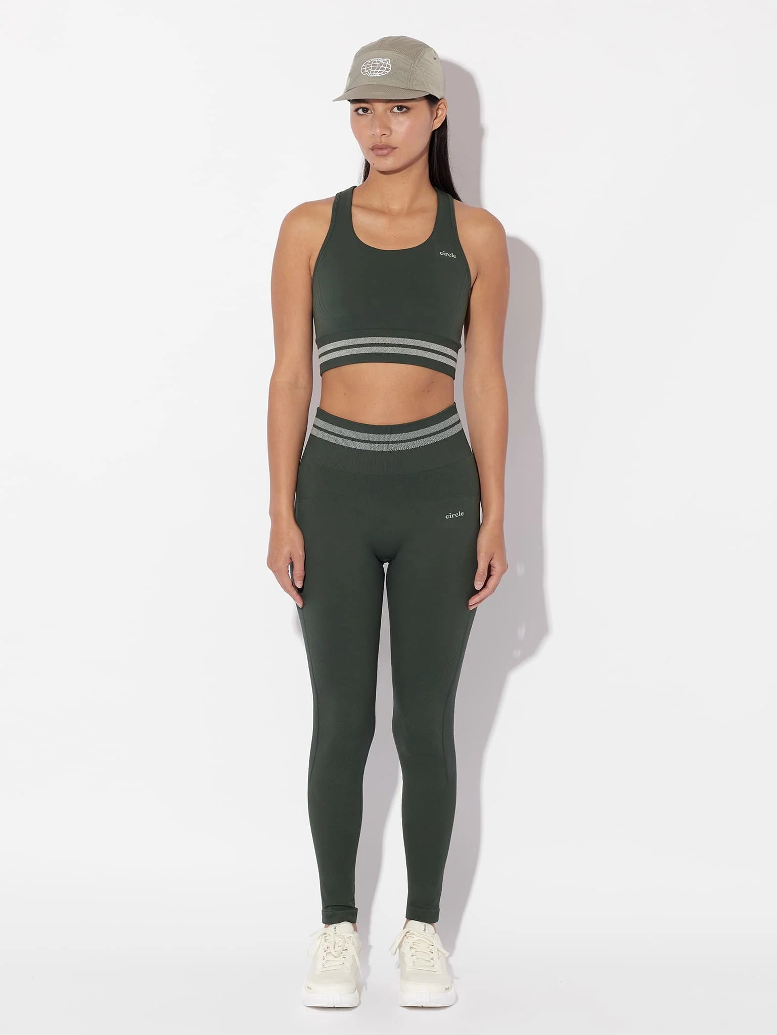 legging circle sportswear seamless keep the flow kaki moss 