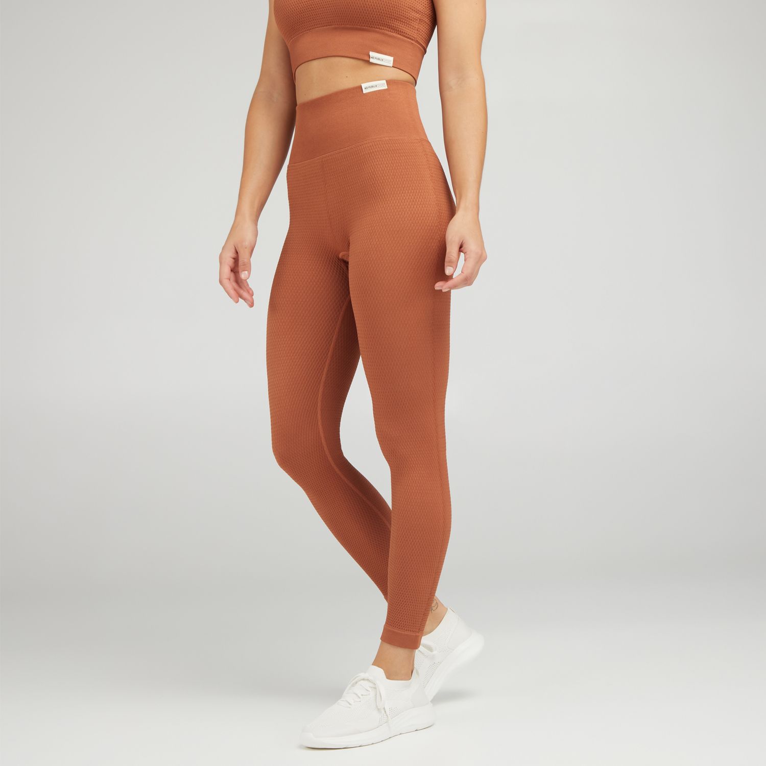 legging sport pilates yoga no publik iris caramel marron