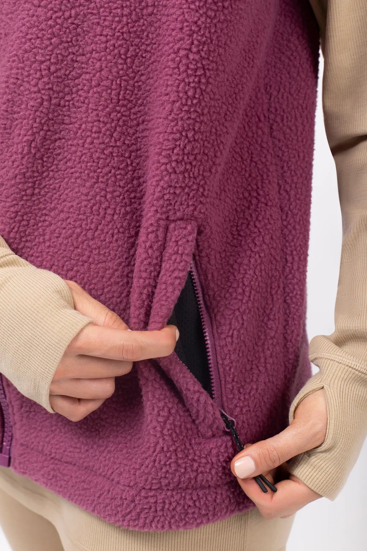 lumberjackie veste vest polaire fleece polar eivy purple violet