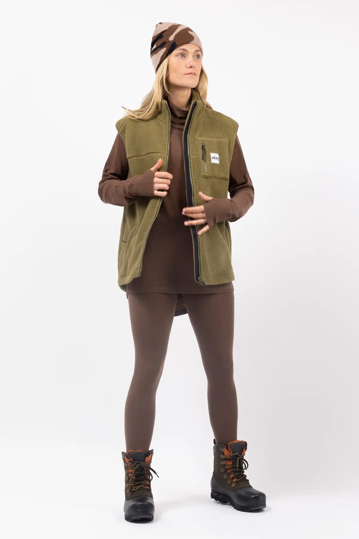 lumberjackie veste vest polaire fleece polar eivy kaki