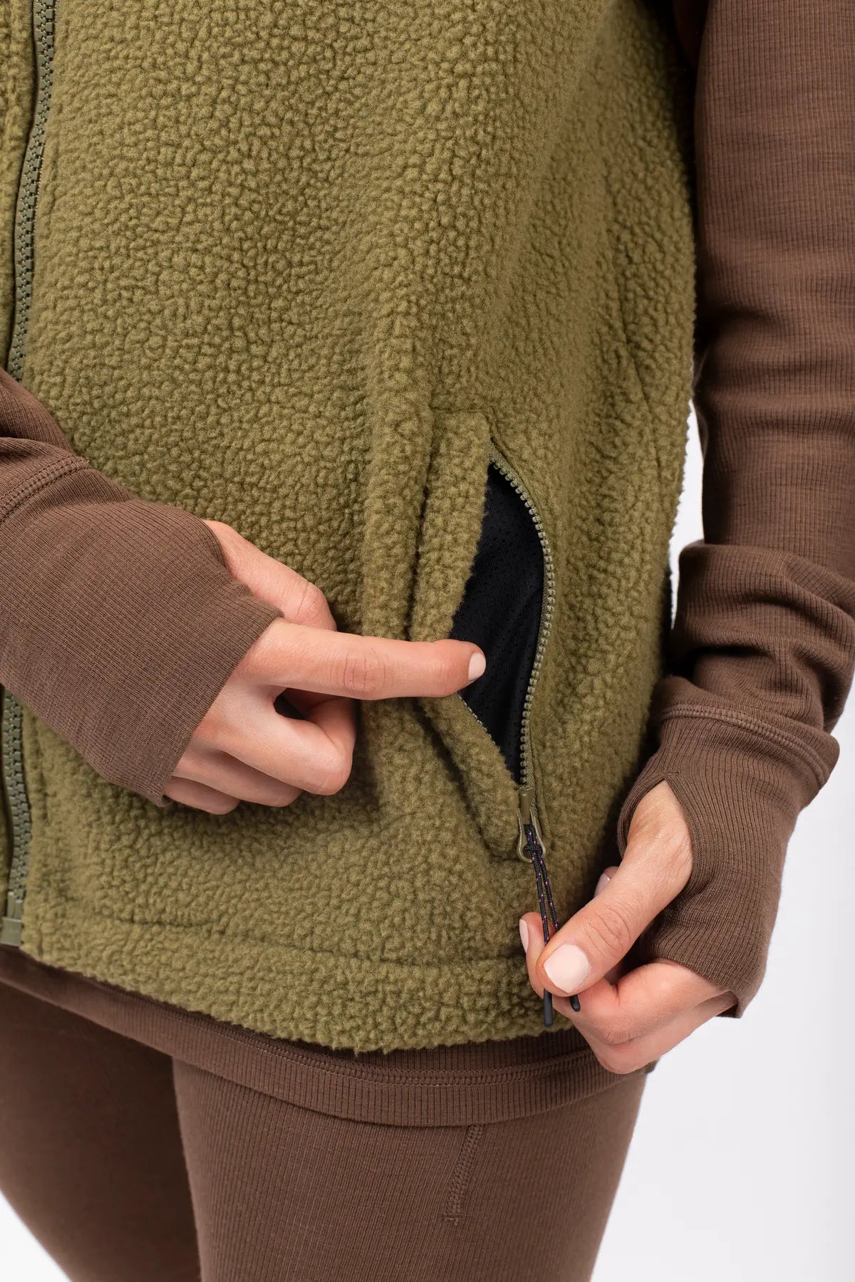 lumberjackie veste vest polaire fleece polar eivy kaki