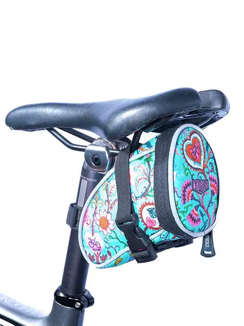 sacoche selle saddle bag cycology cycling cyclisme velo secret garden aqua