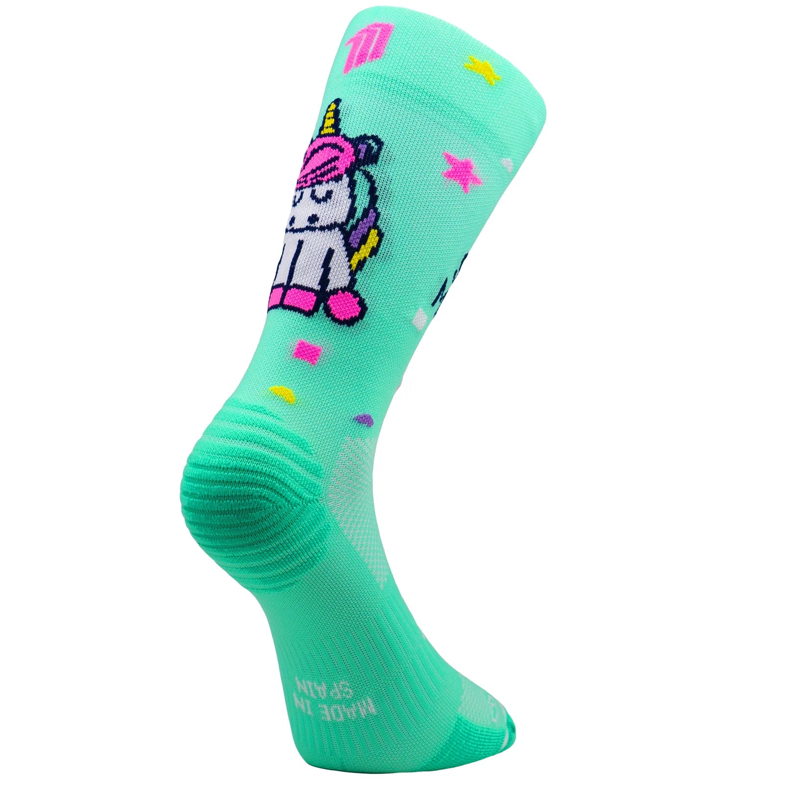 chaussettes running sporcks stay magic licorne vert