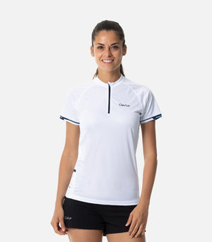 T-shirt technique demi-zip AUTANE blanc