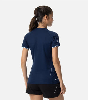 T-shirt technique demi-zip AUTANE bleu marine