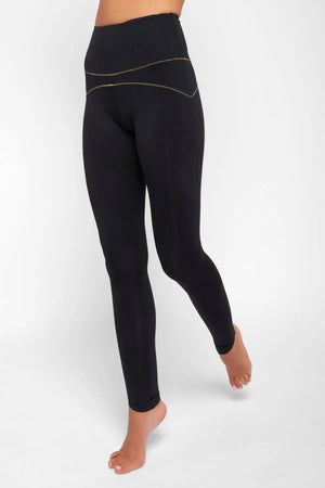 Yoga leggings black/gold MULADHARA