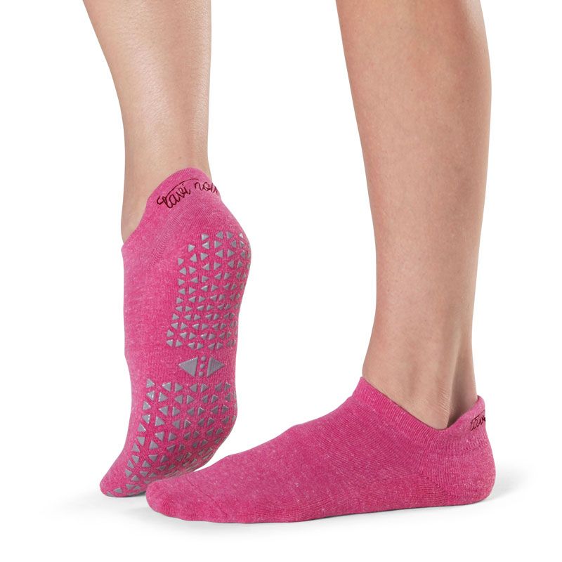 chaussettes anti-dérapantes rose pour Pilates