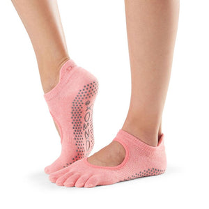 chaussettes anti-dérapantes rose clair Pilates