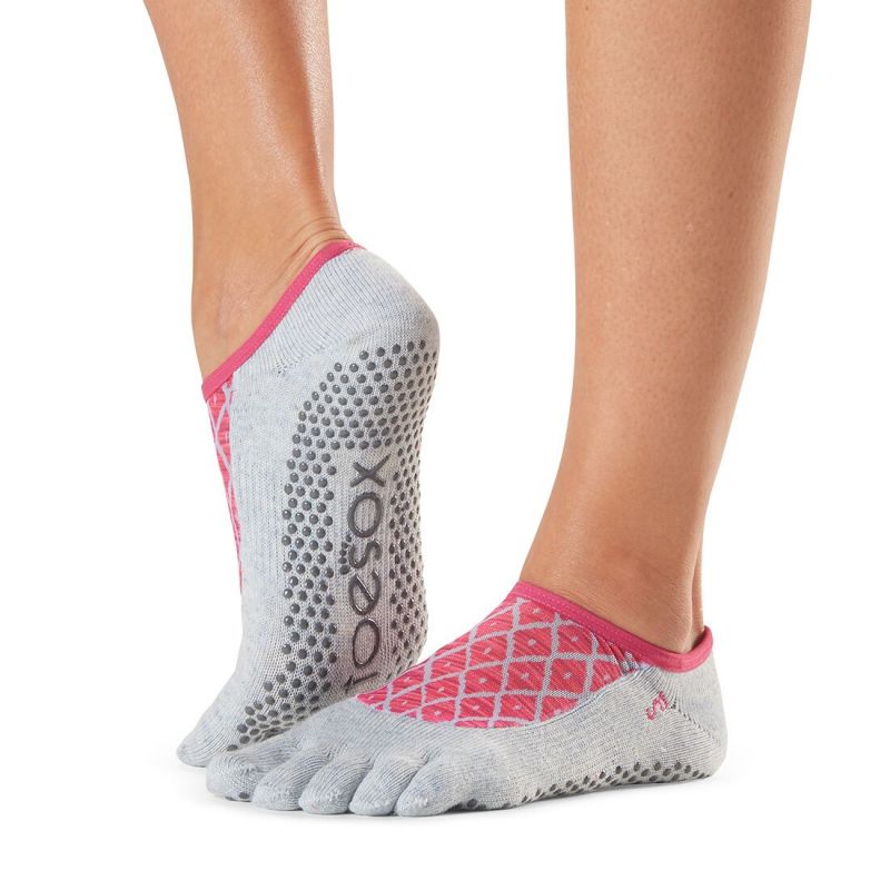chaussettes anti-dérapantes gris clair Pilates