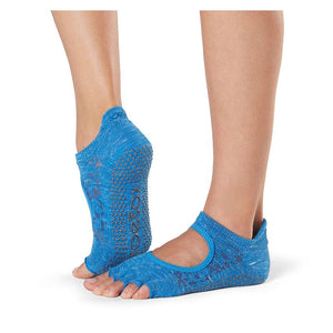 chaussettes de pilates anti-dérapantes  bleues