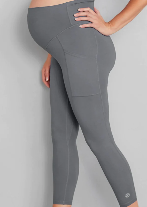 Legging de maternite et post natal gris doux ORA activewear