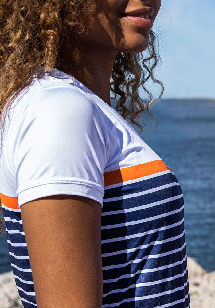 T-shirt running femme marinière